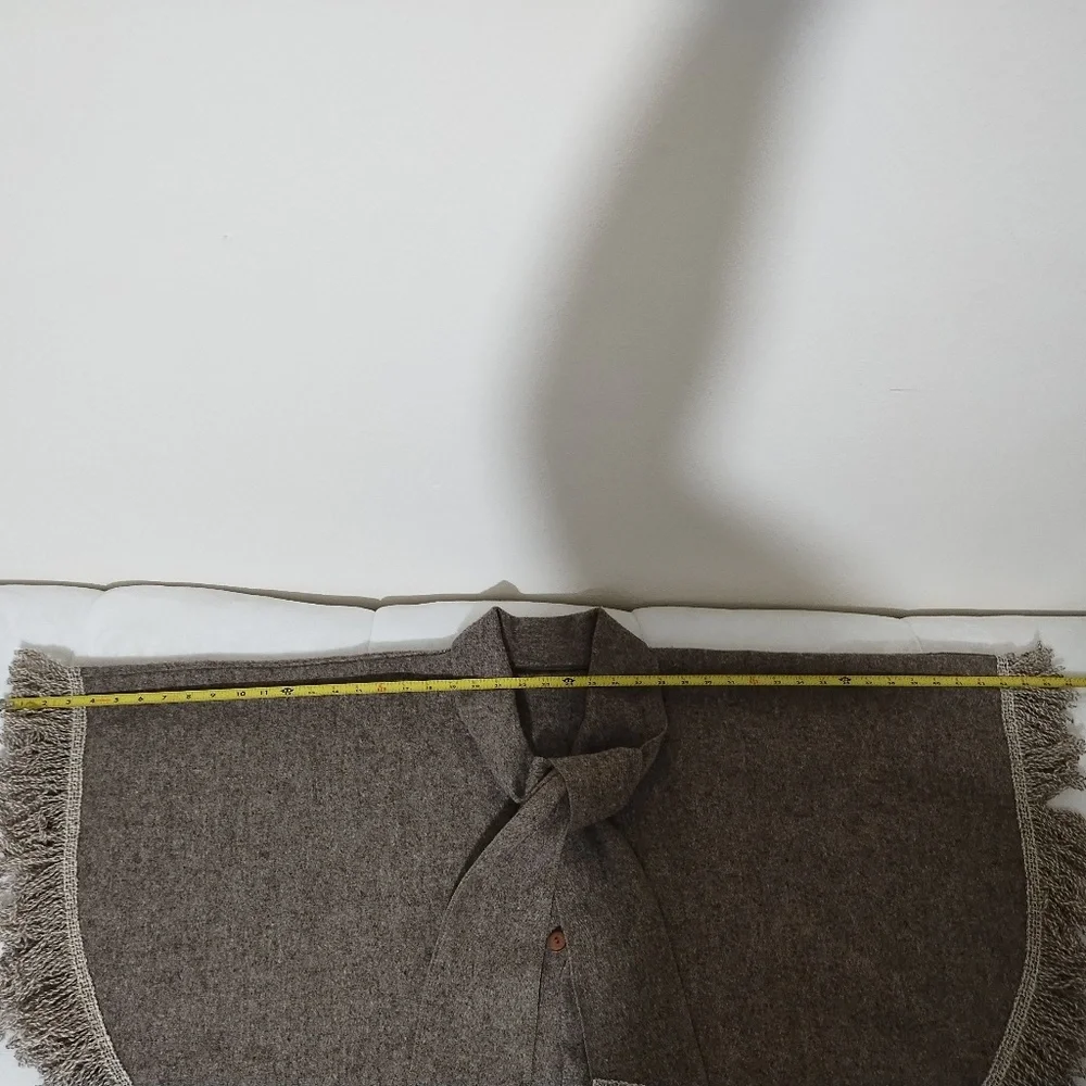 Wool Fringe Shawl  One Size - Picture 7 of 12